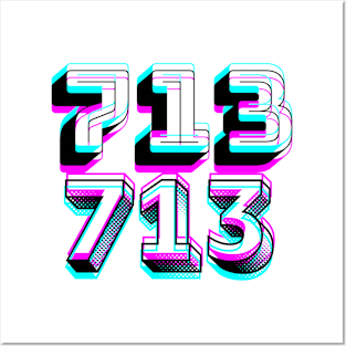 Area Code 713 Tshirt Posters and Art